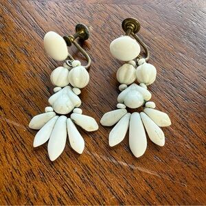 Vintage White Dangle Earrings